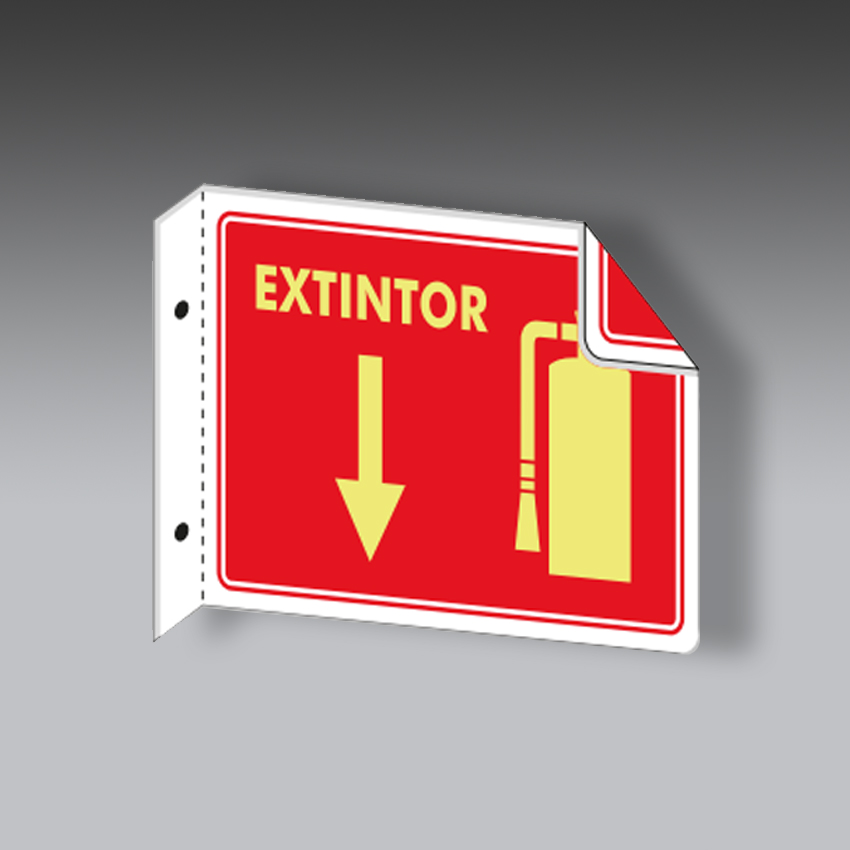 letreros para la seguridad industrial extintor tipo bandera modelo modelo 46 marca extinpar