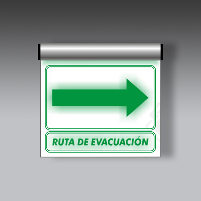 Señaletica De Seguridad Letrero Ruta De Evacuacion 12 Pack